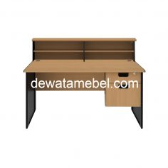 Office Table Size 120 - EXPO MP 120 + MP H02 + MP RC 120 / Beech 